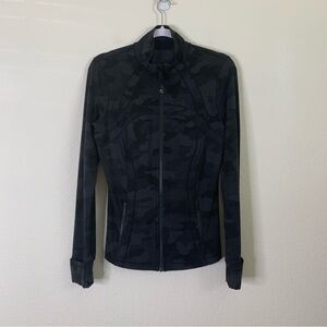 Lululemon womens black camo define nulu full zip jacket 10
